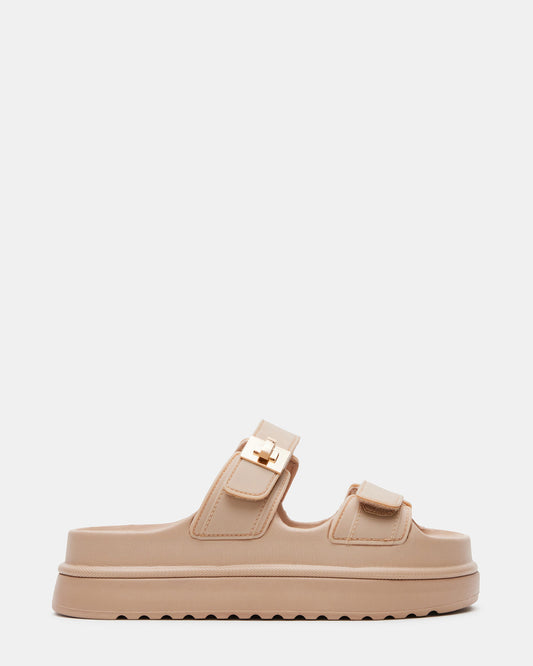BIGSCHMONA JELLY Natural Women's Platform Slide Sandal