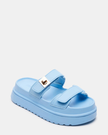BIGSCHMONA JELLY Light Blue Women's Platform Slide Sandal