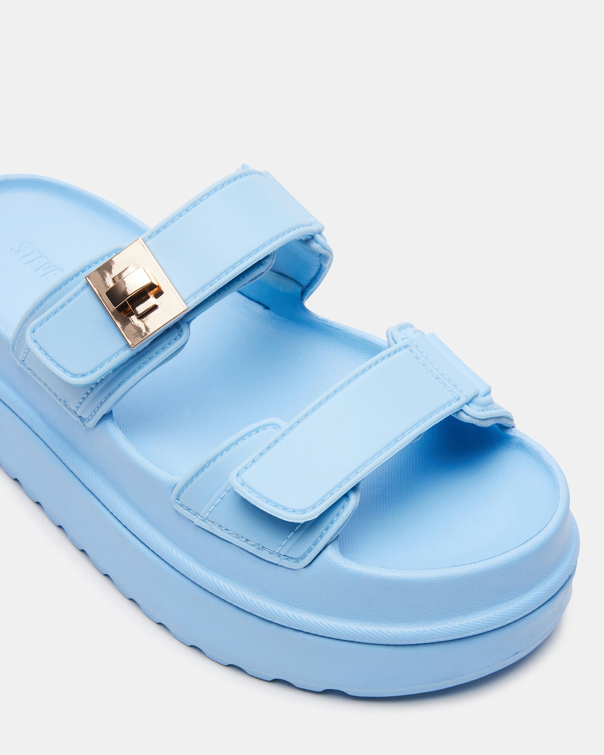 BIGSCHMONA JELLY Light Blue Women's Platform Slide Sandal