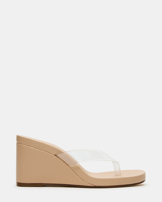 PLAYING Clear Thong Wedge Women's Sandal