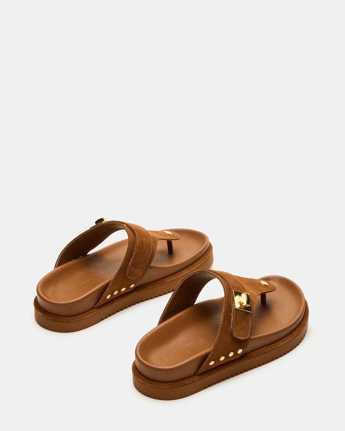 THONA Chestnut Suede Women's Flatform Thong Sandal