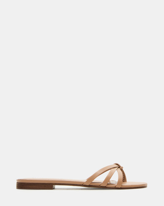 CALISSI Natural Leather Strappy Women's Slide Sandal