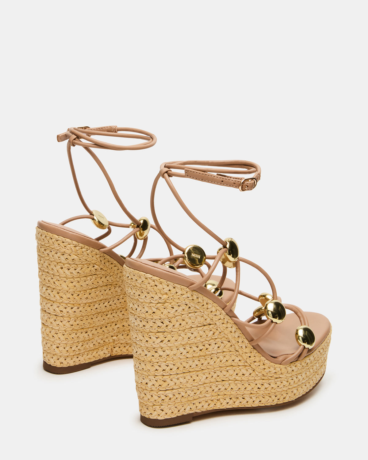 OAKLIE Natural Platform Strappy Wedge Women's Sandal