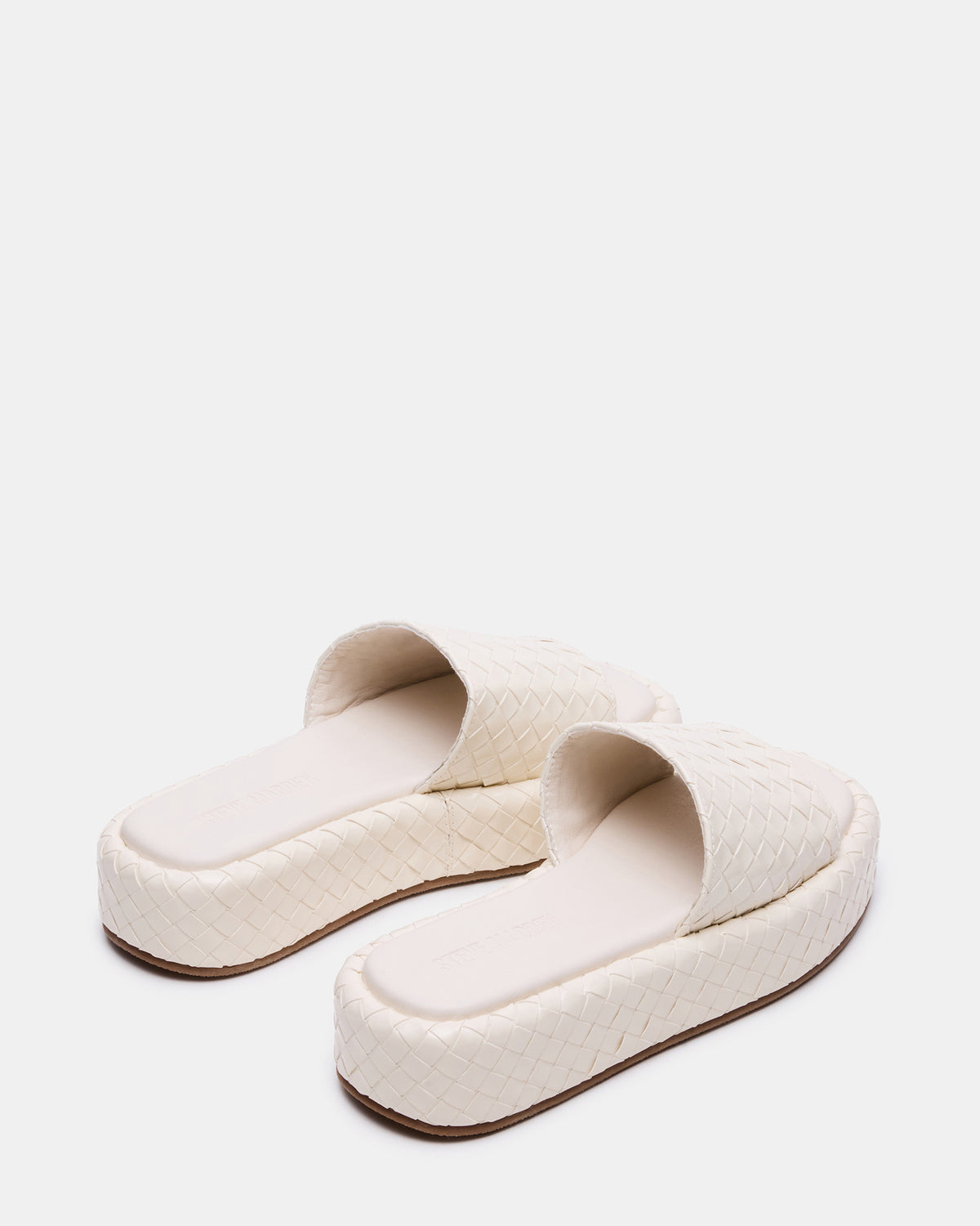 BEACHY Quilted Bone Platform Slide Women's Sandal