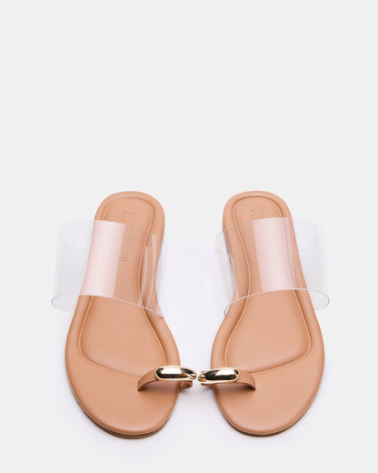 DECADENT Clear Rounded-Toe Slide Women's Sandal