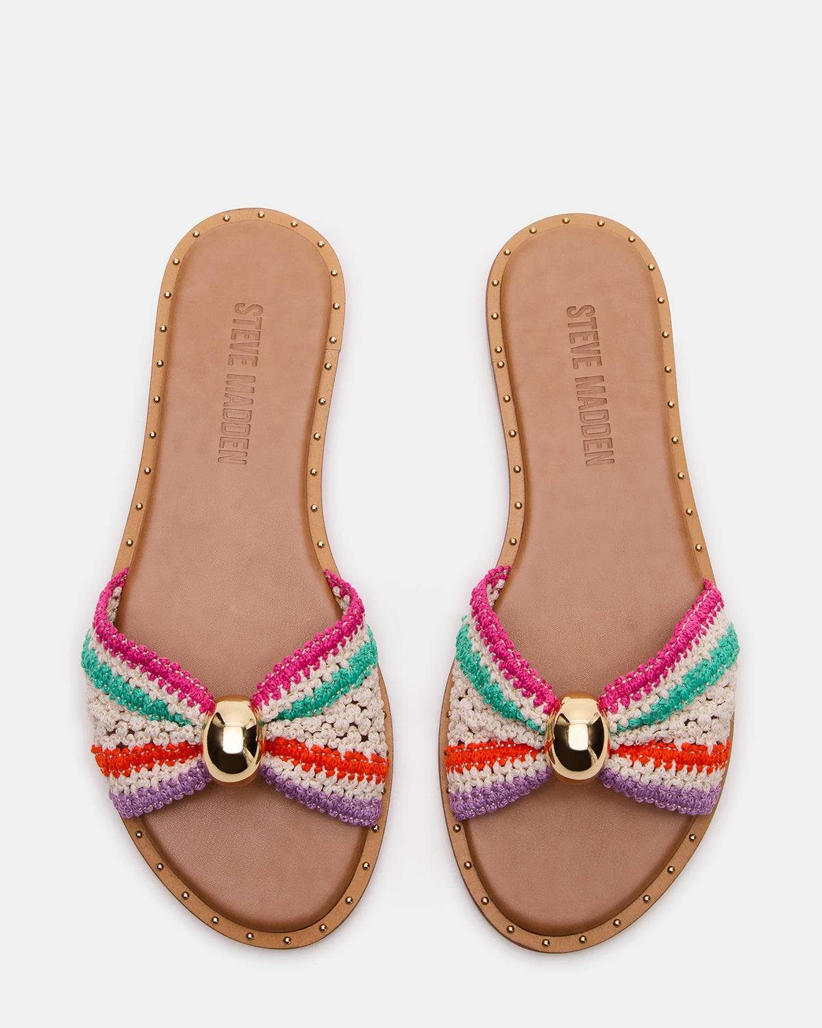 DIPSY Multi Raffia Slide Rounded Toe Women's Sandal