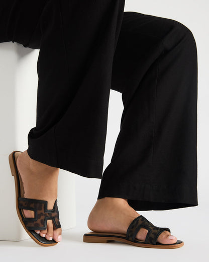 HADYN Mesh Leopard Women's Designer Sandal