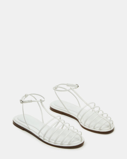 MARIN White Flat Strappy Fisherman Sandal