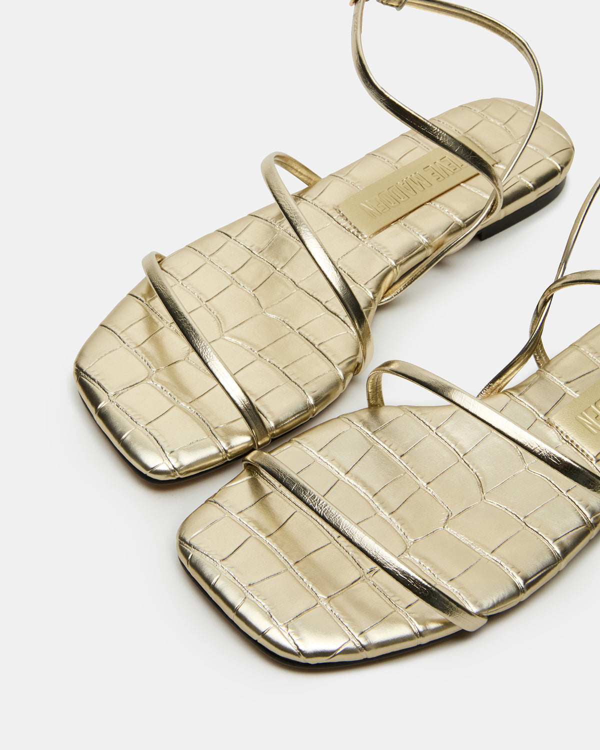 TANGO Gold Square-Toe Strappy Women's Sandal