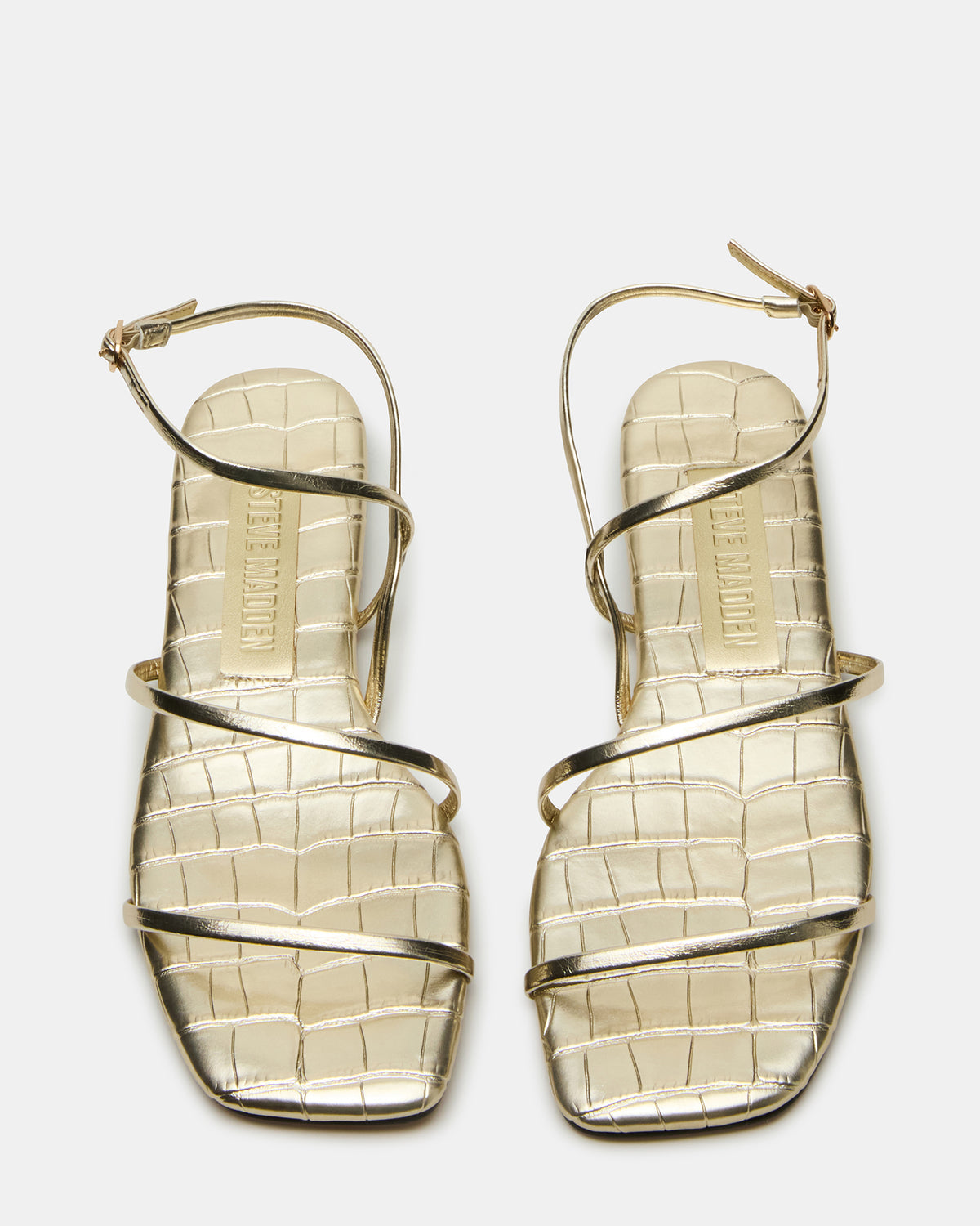TANGO Gold Square-Toe Strappy Women's Sandal