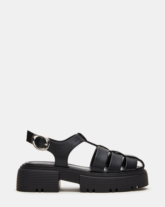BASS Black Platform Fisherman Women's Sandal