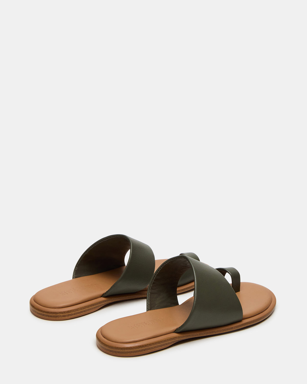 ZANI Olive Leather Women's Slide Sandal