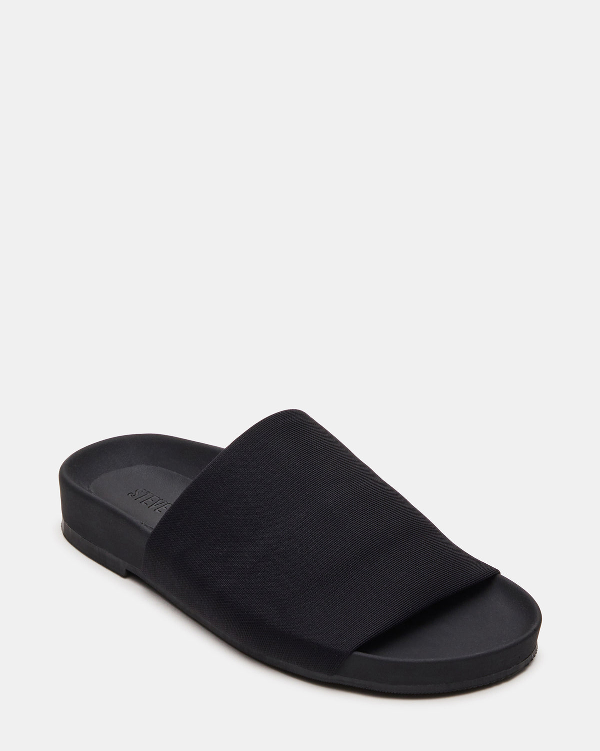 SANSA Black Flatform Footbed Slide Women's Sandal