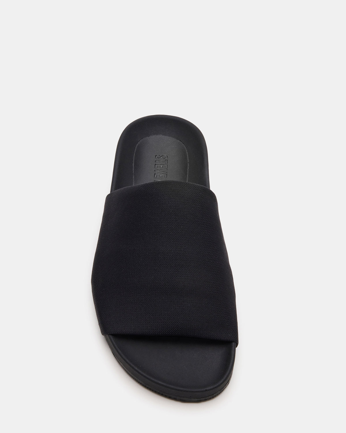 SANSA Black Flatform Footbed Slide Women's Sandal