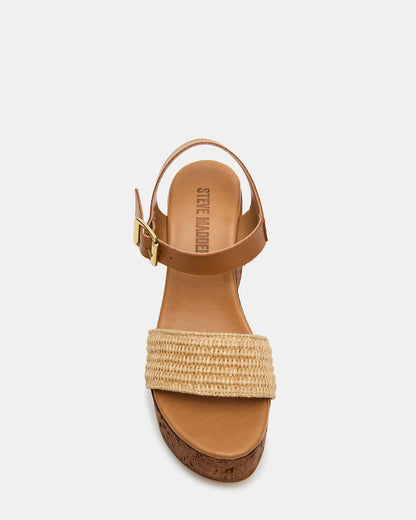 CABERNET Raffia Women's Platform Wedge Sandal