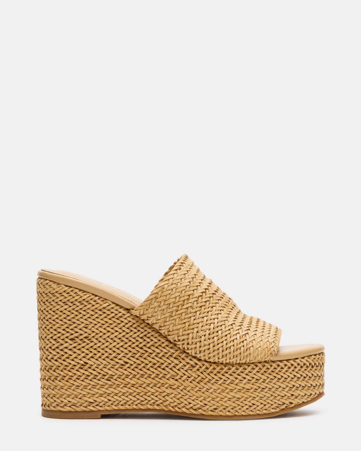 CASSI Natural Platform Raffia Wedge Women's Sandal