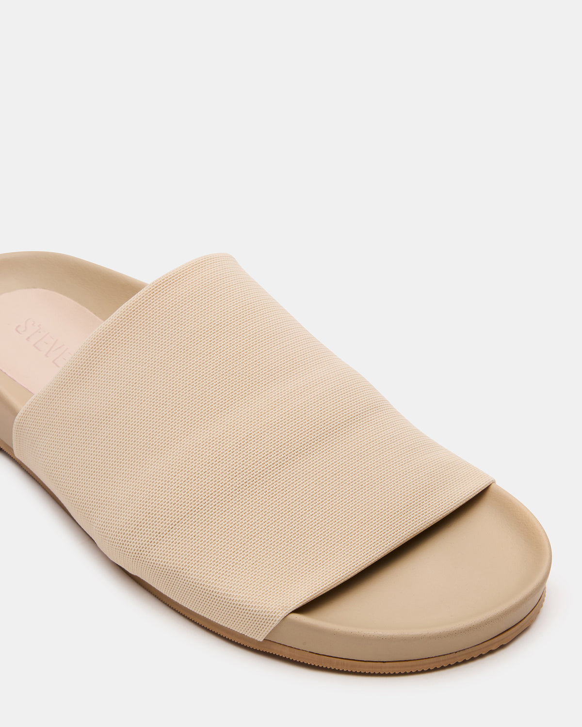 SANSA Tan Flatform Footbed Slide Women's Sandal