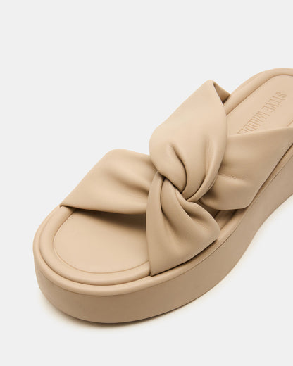 CYRIX Taupe Women's Platform Slide Sandal