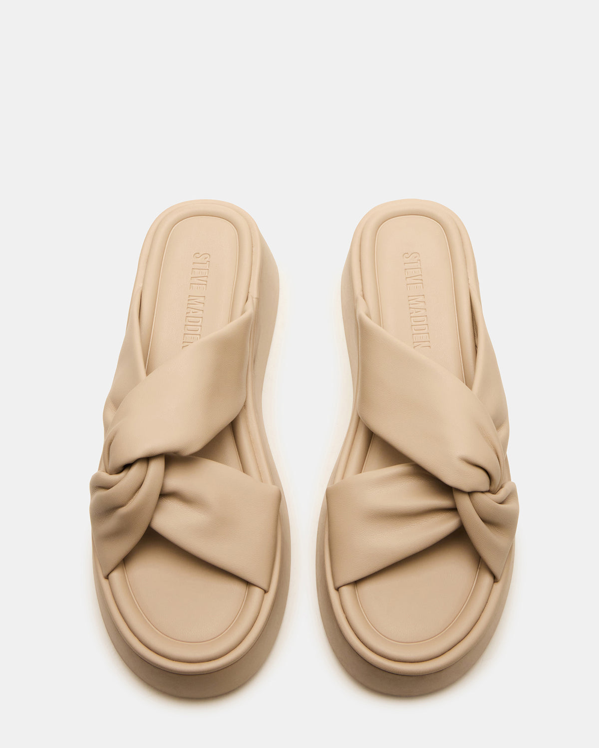 CYRIX Taupe Women's Platform Slide Sandal