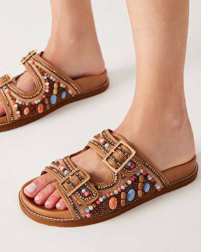 CABO Multi Beaded Footbed Slide | Women's Sandals