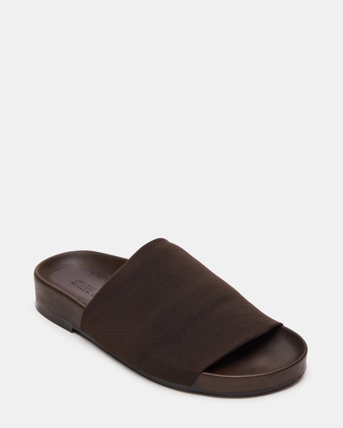 SANSA Brown Flatform Footbed Slide Women's Sandal