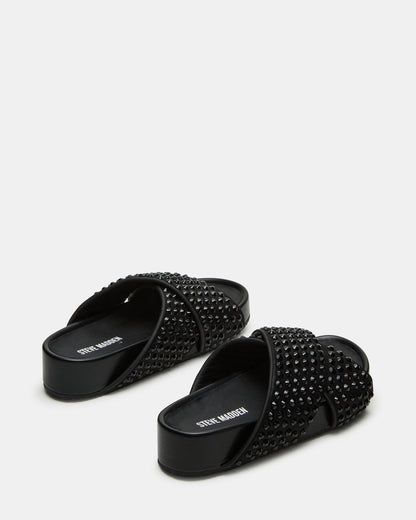 AVENDRA Black Multi Flatform Slide Women's Sandal