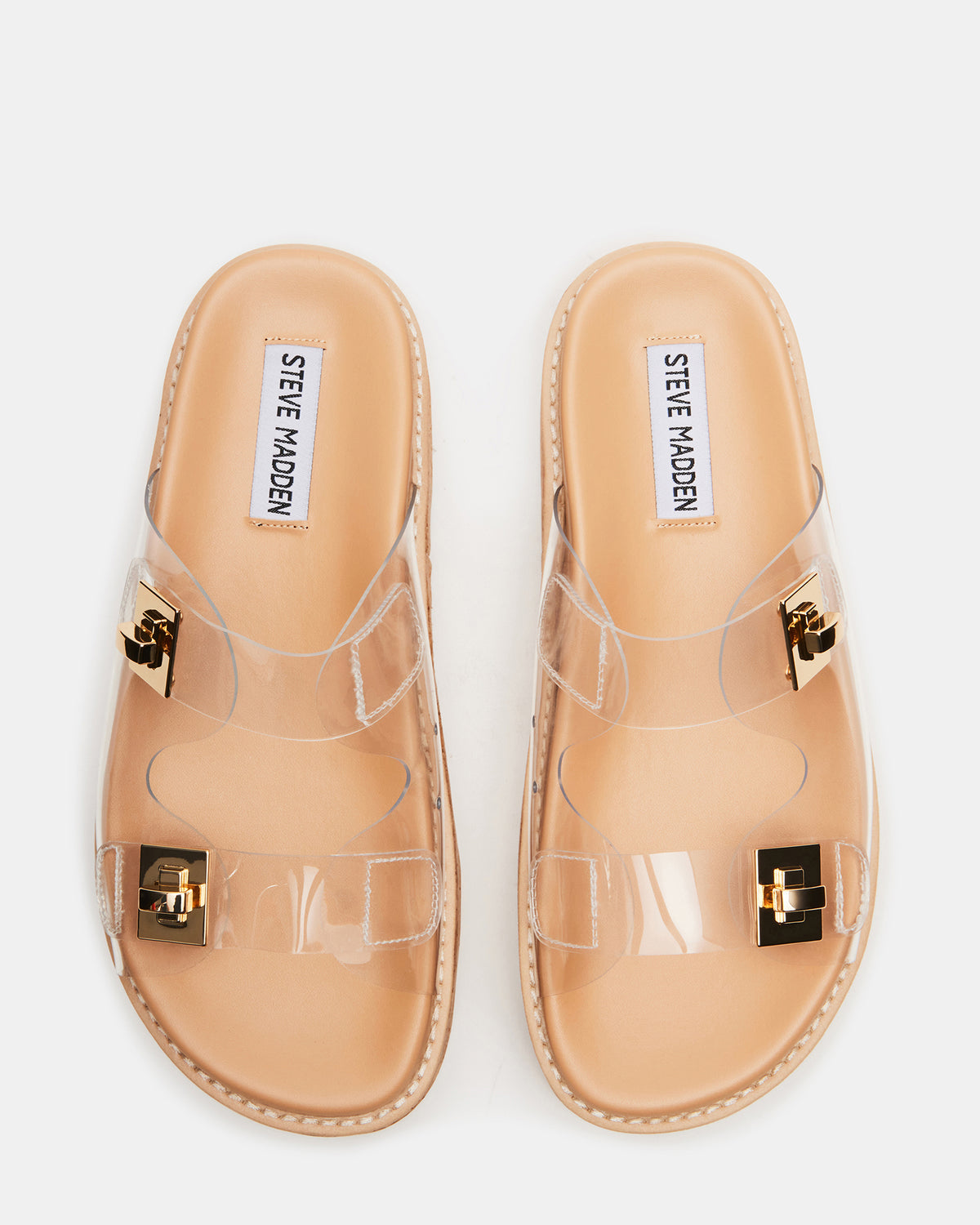 BIGSCHMONA Clear Suede Women's Platform Slide Sandal