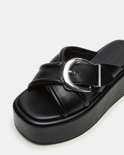 CYPHER Black Women's Platform Square Toe Sandal