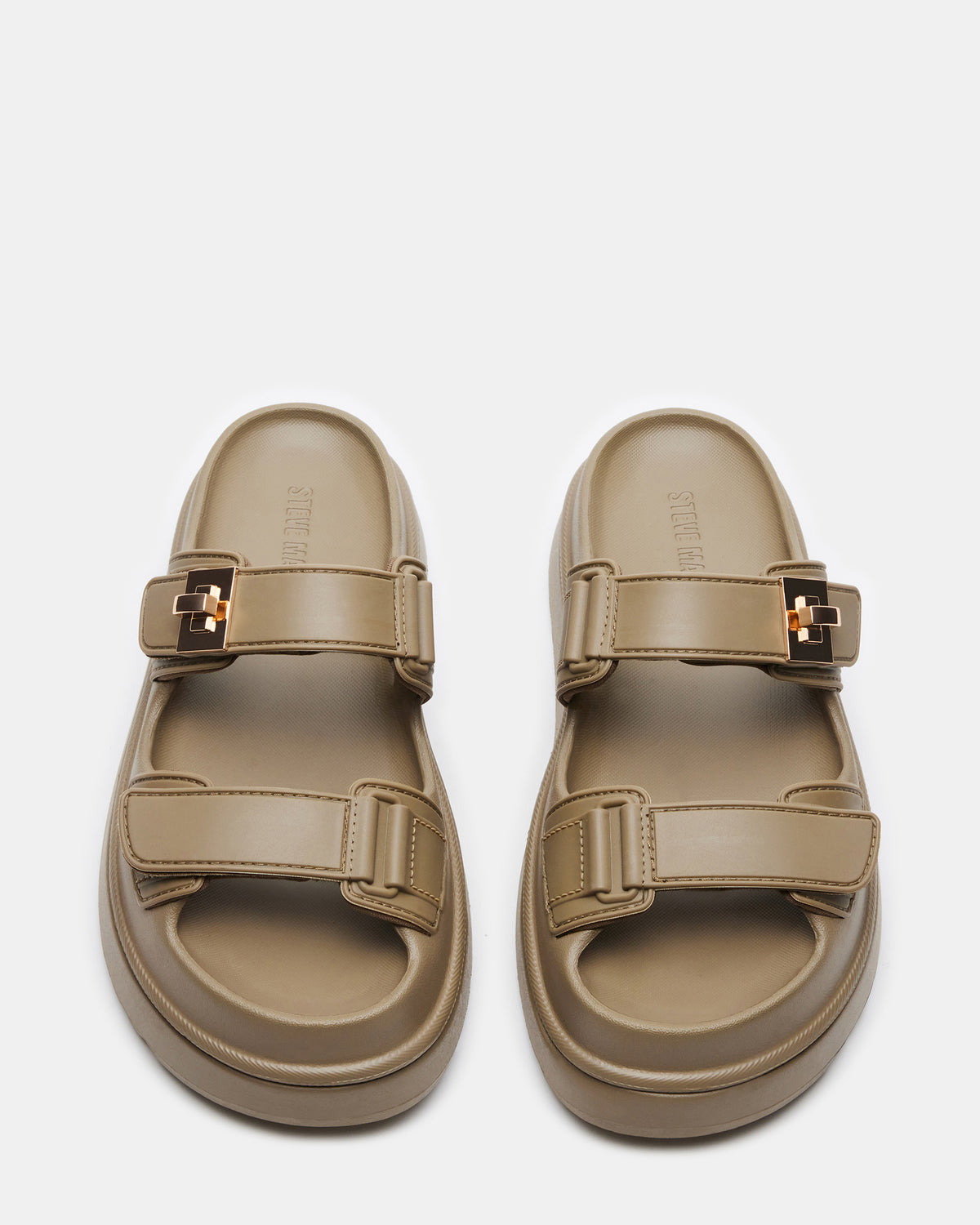 BIGSCHMONA JELLY Olive Women's Platform Slide Sandal