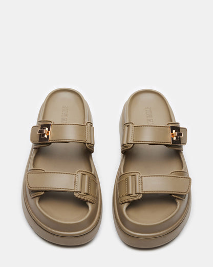 BIGSCHMONA JELLY Olive Women's Platform Slide Sandal