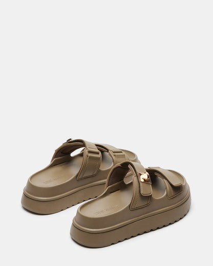 BIGSCHMONA JELLY Olive Women's Platform Slide Sandal