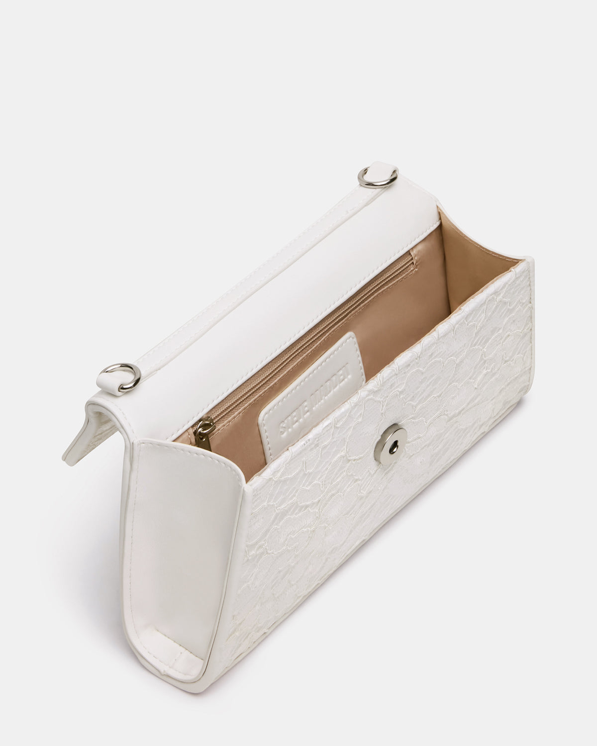 AVANT Bag White Lace French Binding Trapezoid Crossbody Clutch Handbag