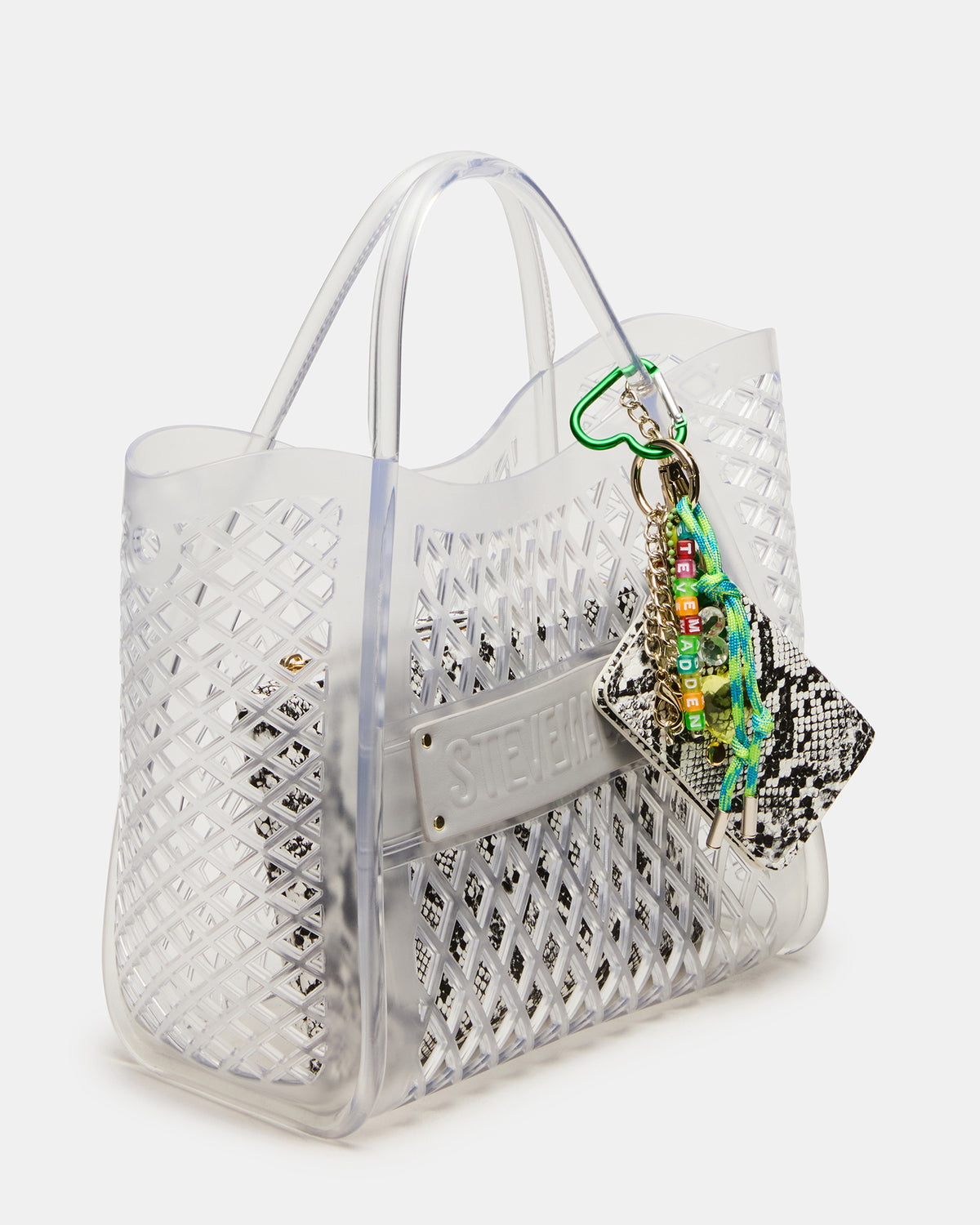 SUMMER Bag Clear Caged Jelly Top-Handle Tote Handbag