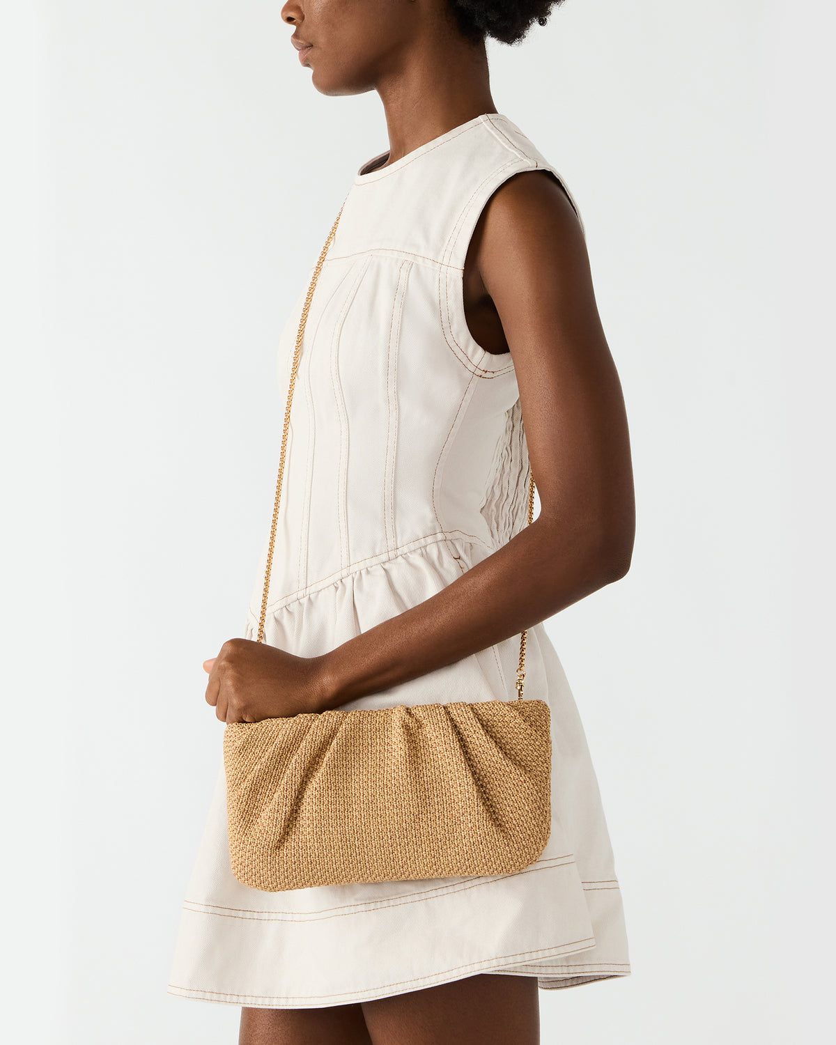 PALOMAA Bag Natural Straw Clutch Crossbody Handbag