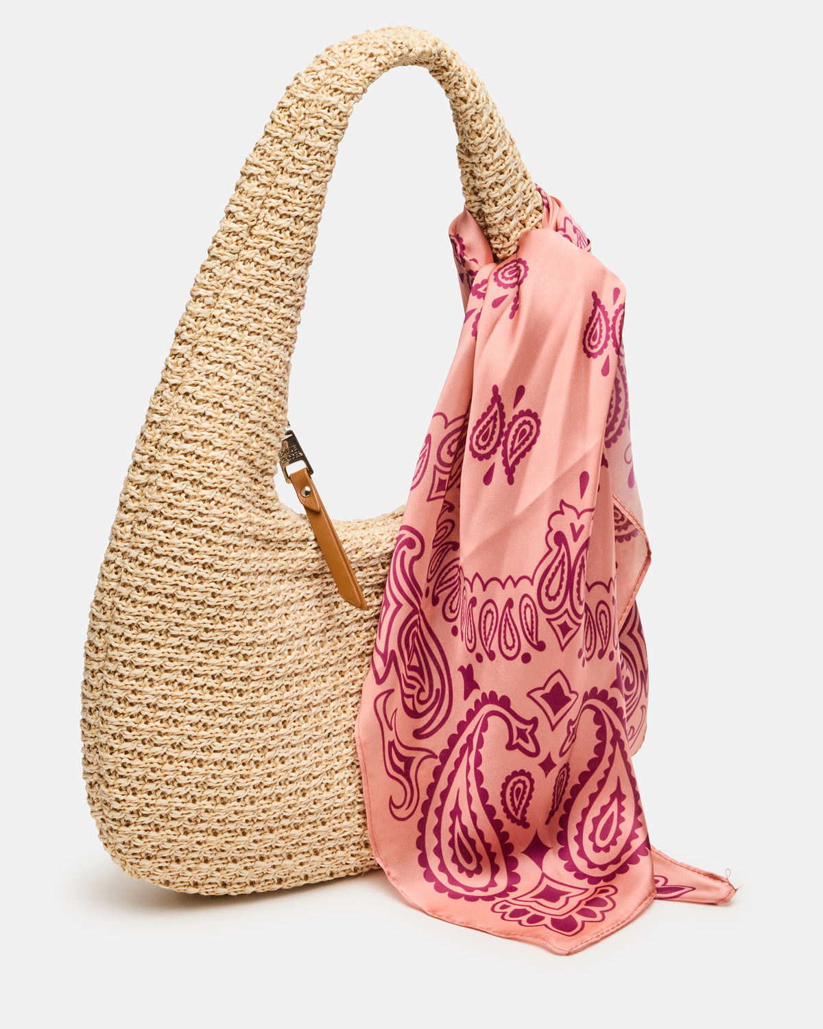 DAENA Bag Natural Crescent Shaped Straw Shoulder Bag