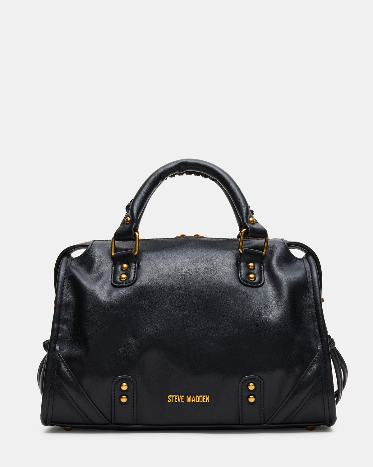 RIGGS Bag Black/Gold Slouchy Top-Handle Crossbody Satchel Handbag