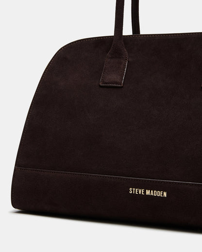 HEIDEE Bag Brown Suede | Women's Shoulder Strap Tote Handbag