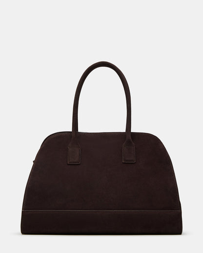 HEIDEE Bag Brown Suede | Women's Shoulder Strap Tote Handbag
