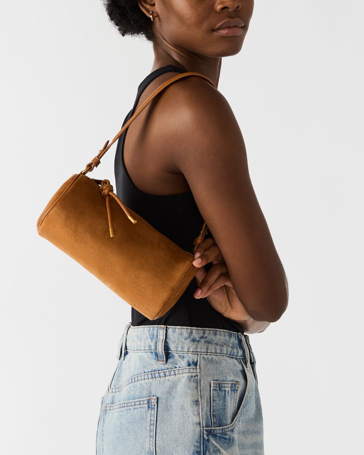 PRIYA Bag Tobacco Mini Barrel Shoulder Handbag