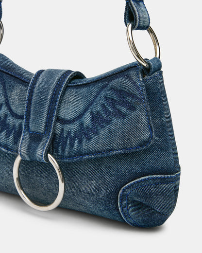 ALBANY Bag Denim/Blue Western-Inspired Denim Shoulder Handbag
