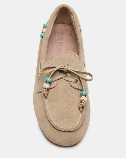 SAG Beads Sand Suede Women's Boat Shoe