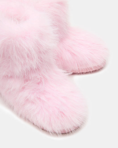Kids' BEASTIE Pink Faux Fur Girls' Ankle Boot