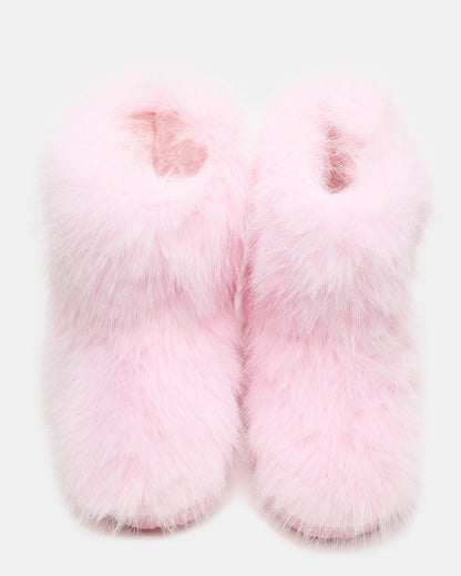 Kids' BEASTIE Pink Faux Fur Girls' Ankle Boot