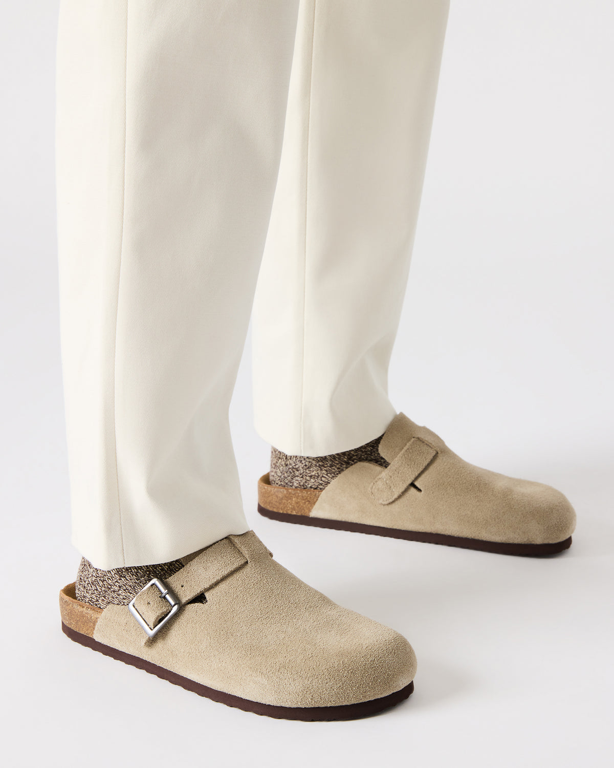 WILDERR Taupe Suede Slip-On Men's Casual Clog