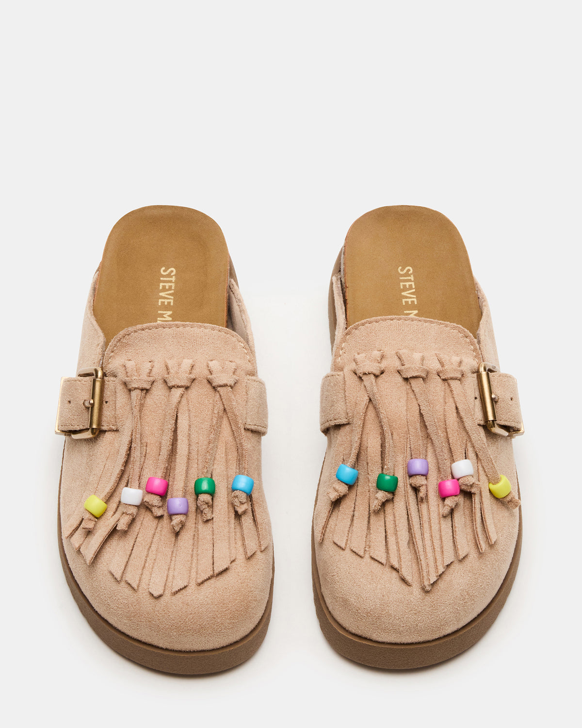 Kids' TREAT Taupe Girls' Slip-On Fringe Flat