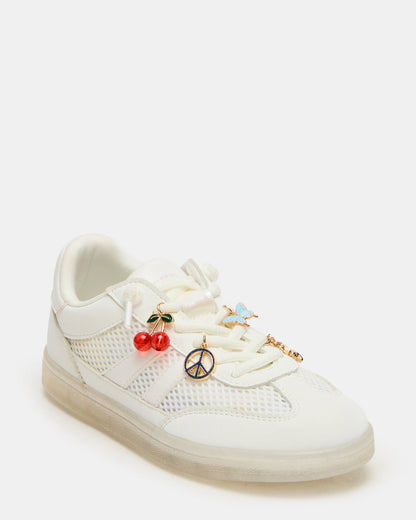 Kids' VERDICT White Multi Low-Top Lace-Up Girls' Sneaker