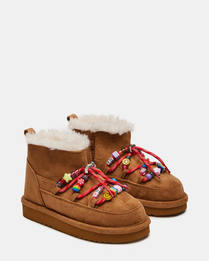 Kids' GLAZER Cognac Girls' Lace-Up Ankle Boot