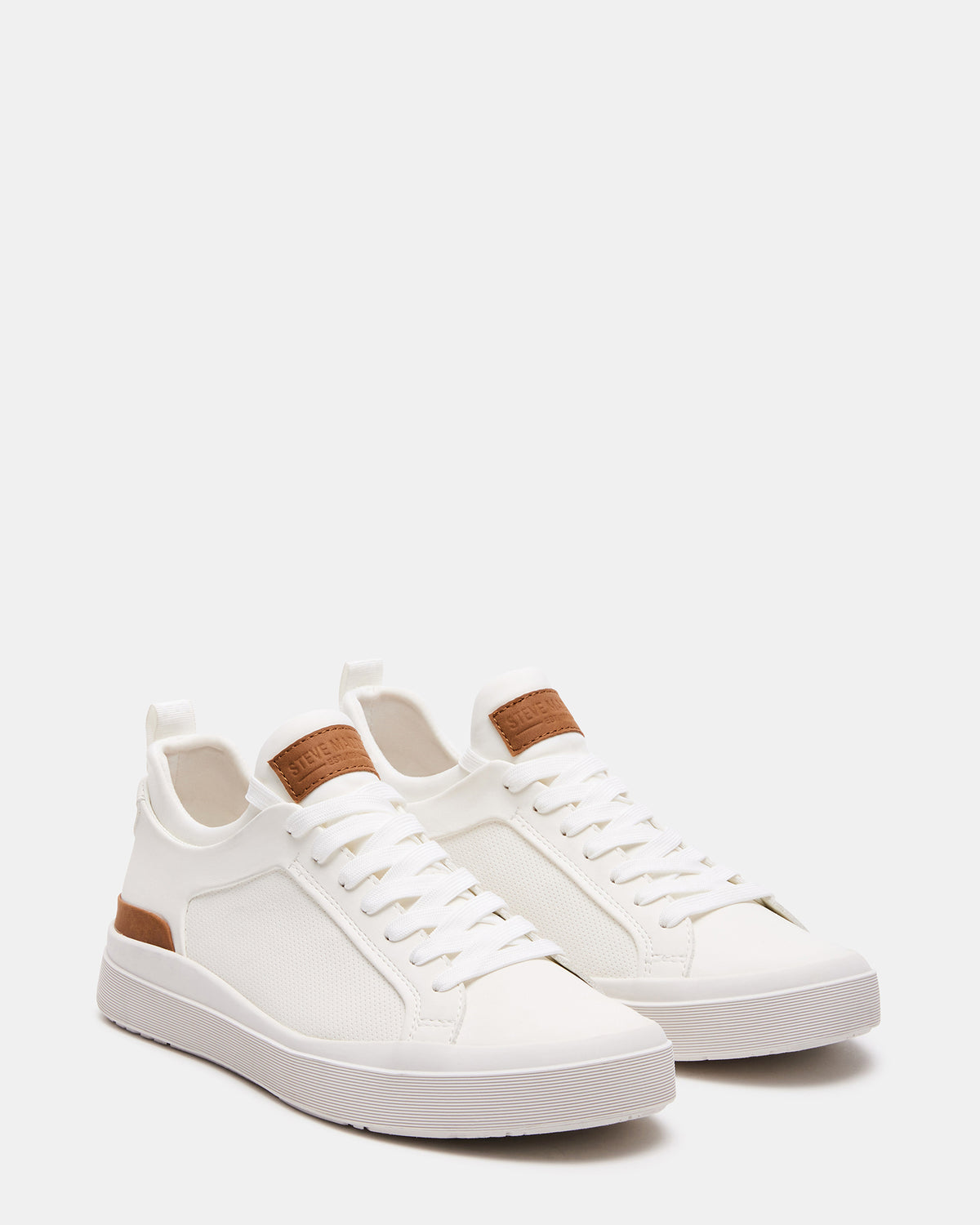 DACK White Men's Lace-Up Sneakers