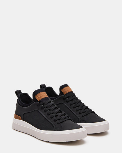 DACK Black Men's Lace-Up Sneakers