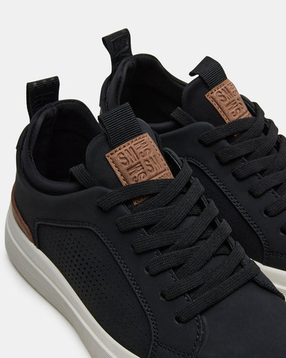 Kids' OASYS Black Boys' Low-Top Lace-Up Sneakers